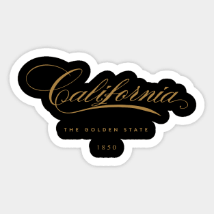 California Calligraphic Lettering Sticker